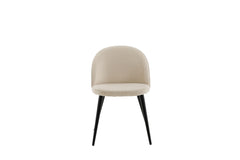 Velvet matstol 2-pack beige