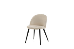 Velvet matstol 2-pack beige