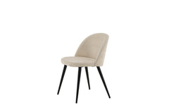 Velvet matstol 2-pack beige