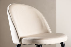 Velvet matstol 2-pack beige