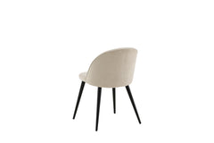 Velvet matstol 2-pack beige