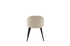 Velvet matstol 2-pack beige