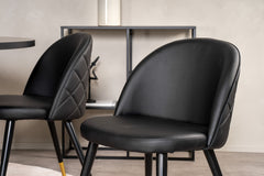 Velvet matstol 2-pack svart