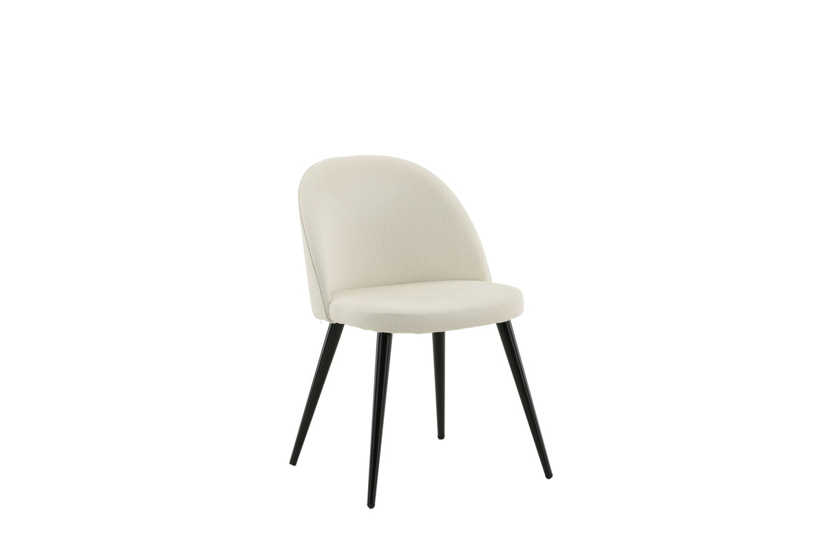 Velvet matstol 2-pack grädde