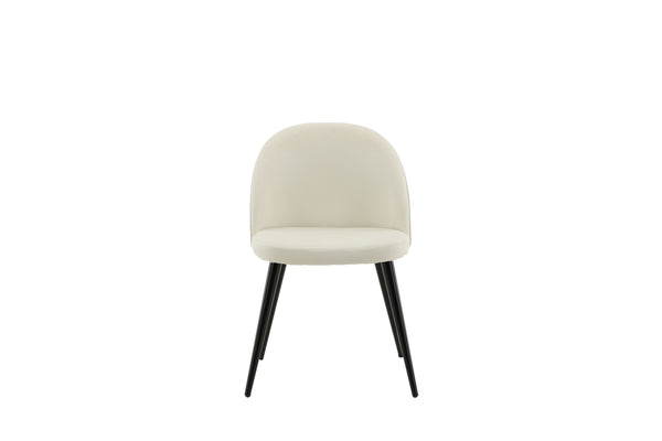 Velvet matstol 2-pack grädde