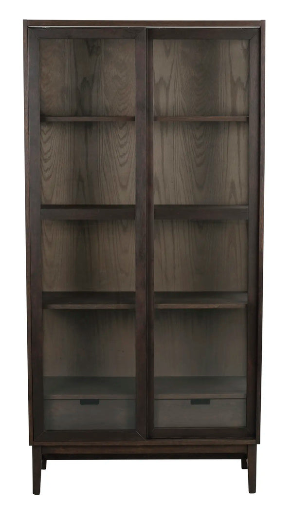 Hazelton vitrinskåp brun