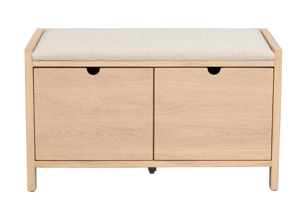 Hillmond bänk vitpigmenterad/beige