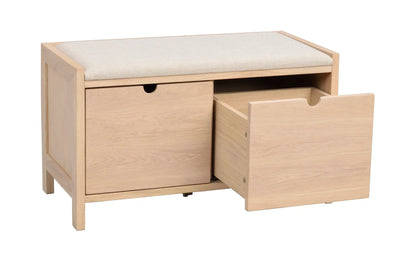 Hillmond bänk vitpigmenterad/beige