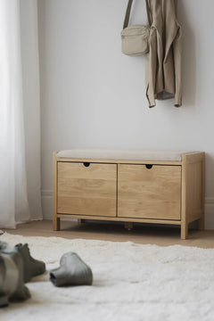 Hillmond bänk ek/beige