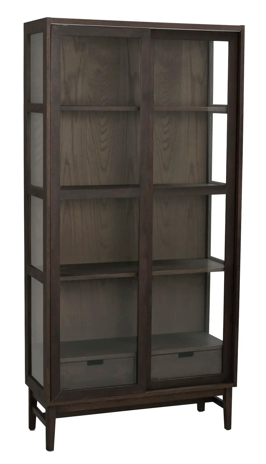 Hazelton vitrinskåp brun