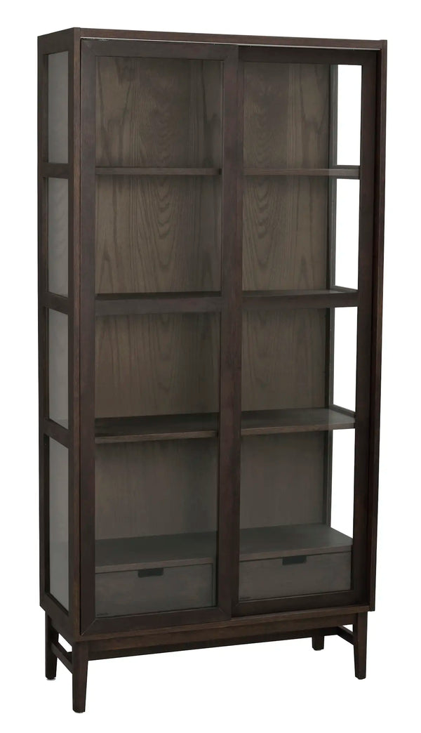 Hazelton vitrinskåp brun