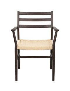 Harlan karmstol brun/ljusbeige tyg 2-pack
