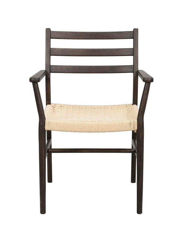 Harlan karmstol brun/ljusbeige tyg 2-pack