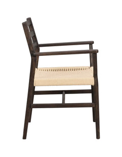 Harlan karmstol brun/ljusbeige tyg 2-pack