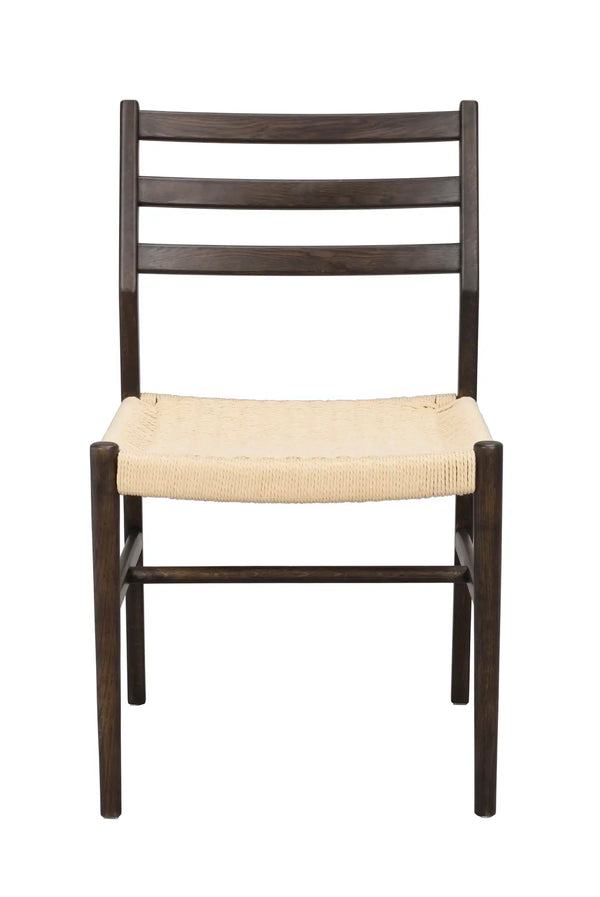 Harlan stol brun/ljusbeige tyg 2-pack