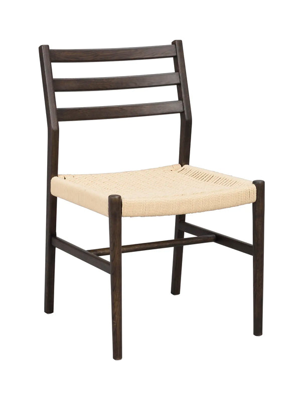 Harlan stol brun/ljusbeige tyg 2-pack