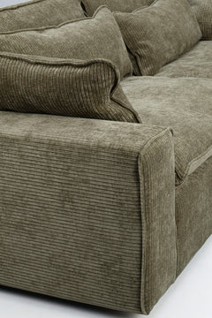 Rawlins soffa 3-sits Maxi grönt tyg Rachel #207