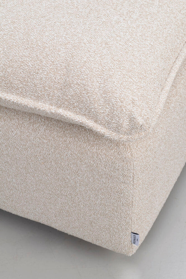 Rawlins fotpall ljusbeige tyg Sandra #903