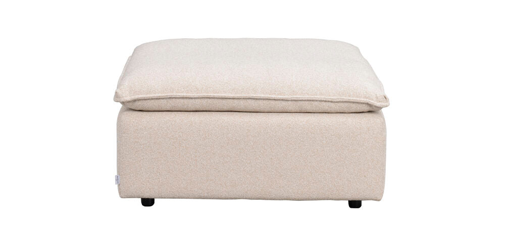 Rawlins fotpall ljusbeige tyg Sandra #903