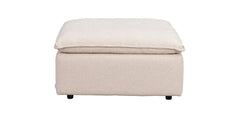 Rawlins fotpall ljusbeige tyg Sandra #903
