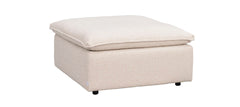 Rawlins fotpall ljusbeige tyg Sandra #903
