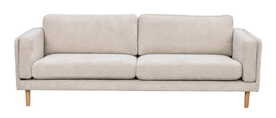 Braden soffa 3-sits ljusbeige tyg/ekben