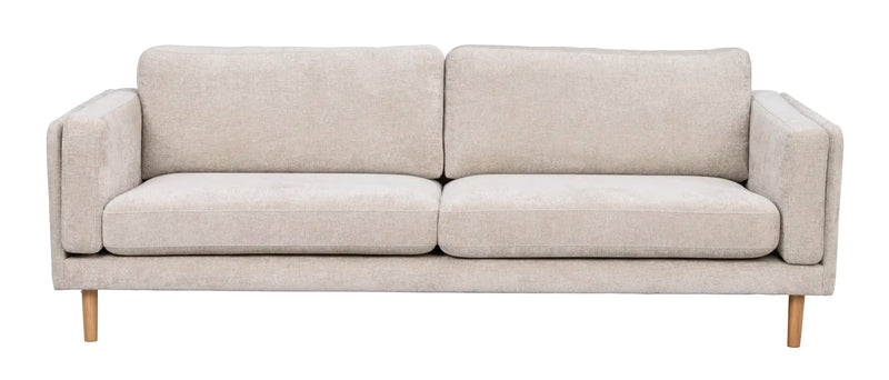 Braden soffa 3-sits ljusbeige tyg/ekben