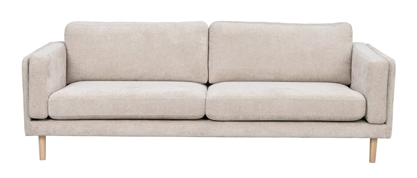 Braden soffa 3-sits ljusbeige tyg Greg #3/vitpigment ekben