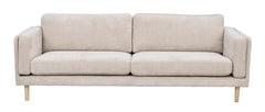Braden soffa 3-sits ljusbeige tyg Greg #3/vitpigment ekben