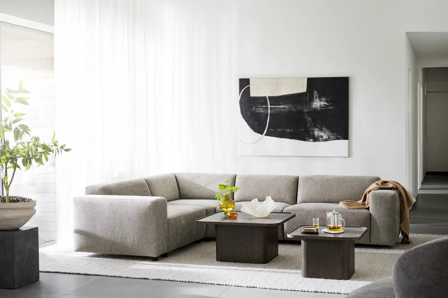 Willard hörnsoffa 2+3-sits beige tyg Brenda #34