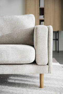 Braden soffa 3-sits ljusbeige tyg Greg #3/ekben