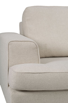 Aberdeen soffa 3-sits beige tyg Glory #05/svarta ekben
