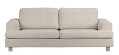 Aberdeen soffa 3-sits beige tyg Glory #05/vitpigmenterade ekben