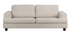 Aberdeen soffa 3-sits beige tyg Glory #05/svarta ekben