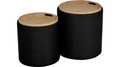 Maiko sittpuff/sidobord 2 st svart