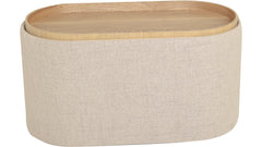 Maiko sittpuff/sidobord oval beige