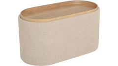 Maiko sittpuff/sidobord oval beige