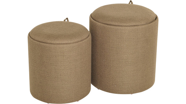 Maiko sittpuff/sidobord 2 st brun