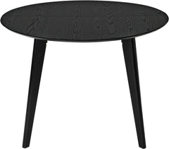 Sagene matbord Ø110 svartlackad ekfaner