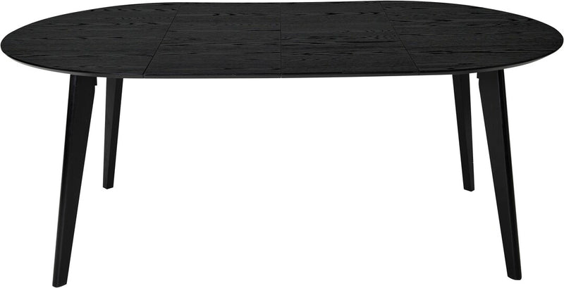 Sagene matbord Ø110 svartlackad ekfaner