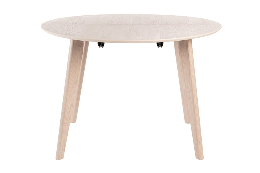 Sagene matbord Ø110 vitp/lackad ekfaner