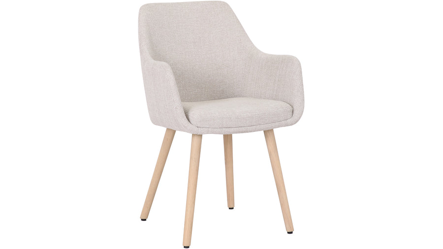 Rumba matstol i ljusbeige tyg 2-pack