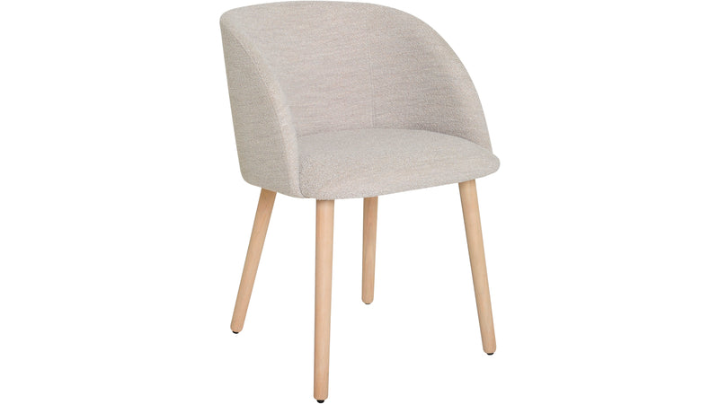 Paso matstol i beige boucletyg 2-pack