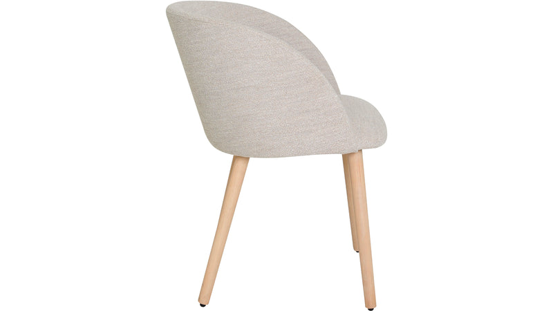 Paso matstol i beige boucletyg 2-pack