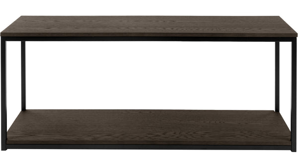 Natalie TV bänk mörkbrun ekfaner