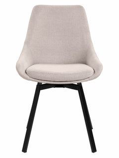 Parade matstol med snurr beige tyg 4-pack