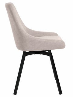 Parade matstol med snurr beige tyg 4-pack