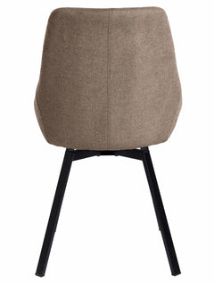 Parade matstol med snurr brunt tyg 4-pack