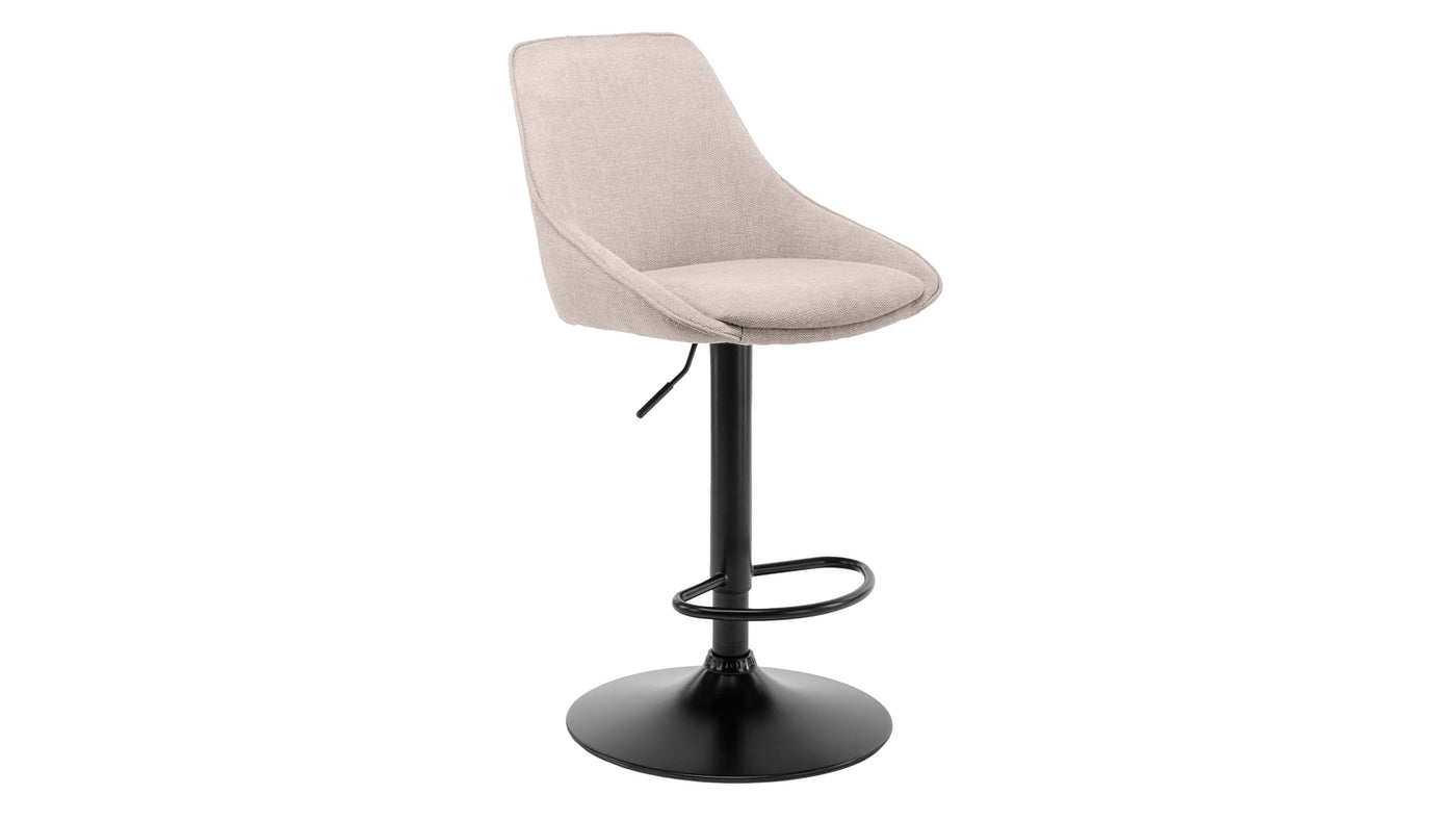 Parade barstol m gaslift beige tyg