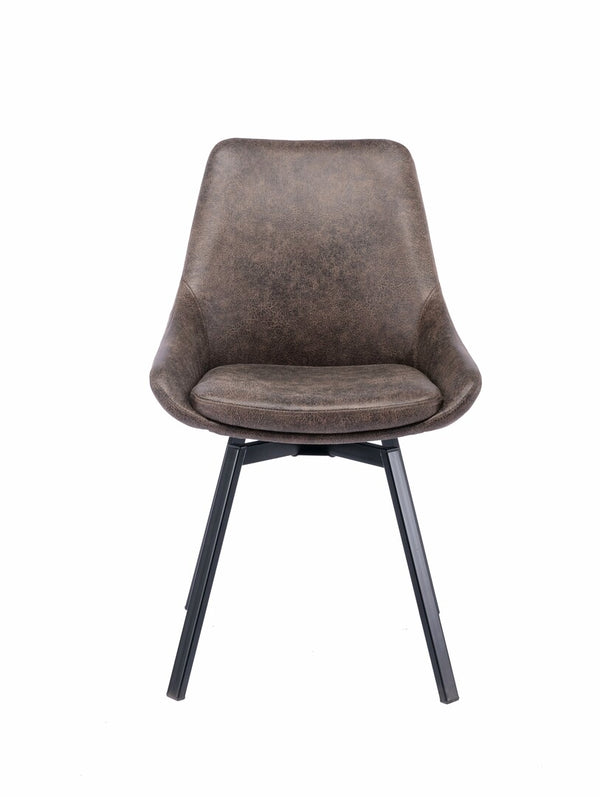 Parade matstol med snurr Texas brunt tyg 4-pack